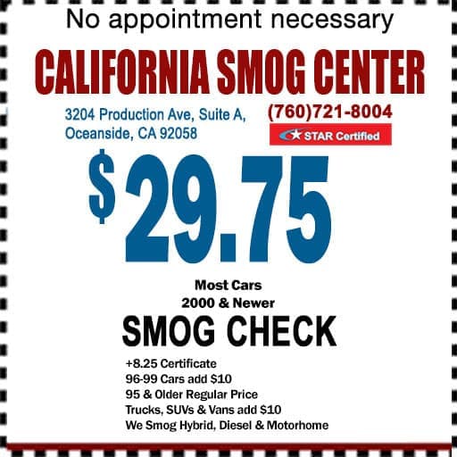 California Smog Center Coupon