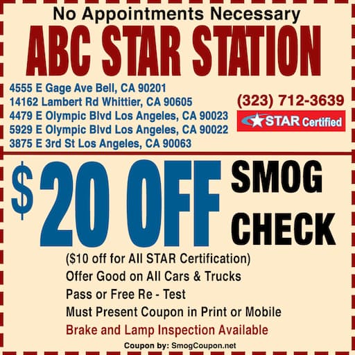 Los Angeles Smog Coupon