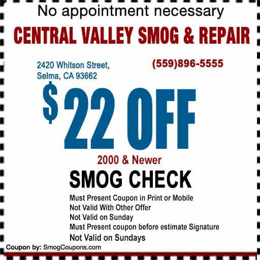 Selma Smog Coupon