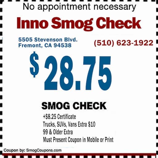 Smog Check Coupon Fremont