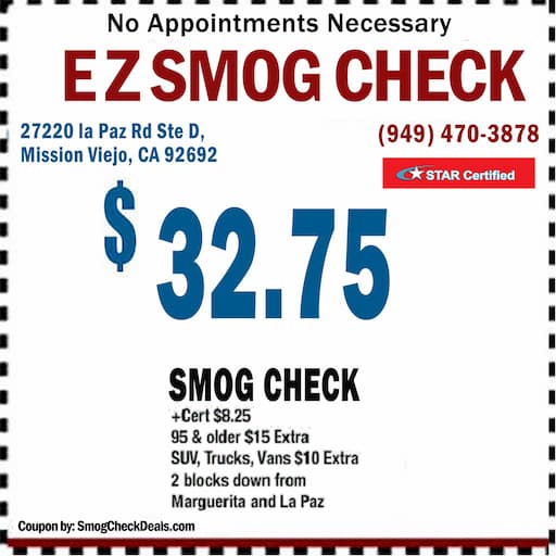 Smog Check Coupon Mission Viejo