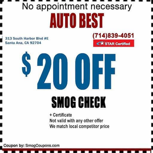 Smog Check Coupon Santa Ana