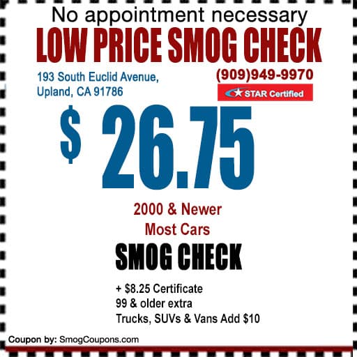 Smog Check Coupon Upland