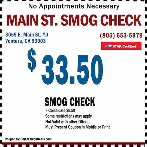 Smog Check Coupon Ventura