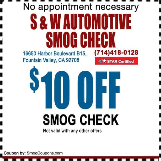 Smog Coupon Fountain Valley