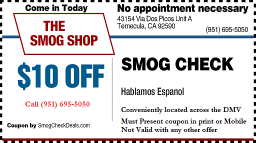 Temecula smog coupon
