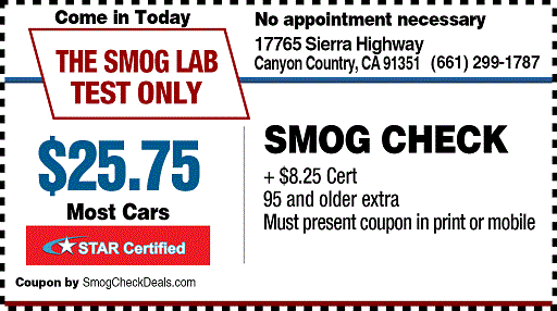 The Smog Lab smog coupons