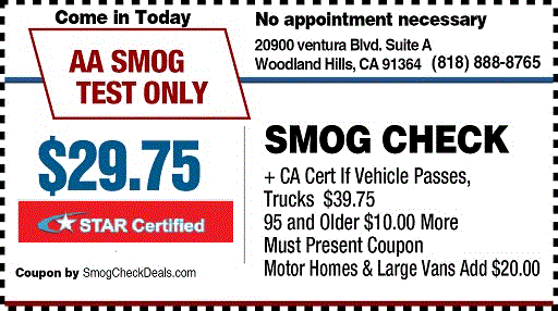 WoodlandHills Smog Coupon